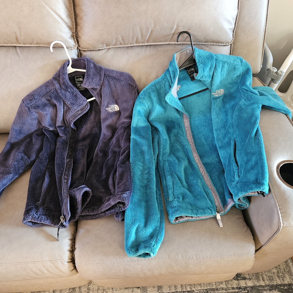 The North Face Medium Fleece Jackets - Purple and Teal